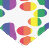 Gay-Pride-Paw-Print Tischdecke (Schrägansicht)