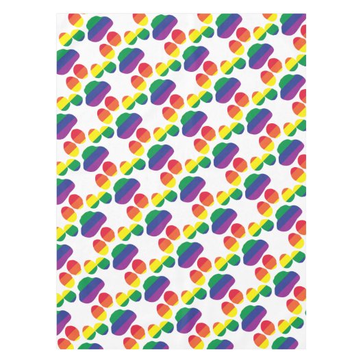 Gay-Pride-Paw-Print Tischdecke (Vorderseite)