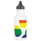 Gay Pride Paw Print Trinkflasche (Links)