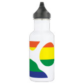 Gay Pride Paw Print Trinkflasche (Rechts)