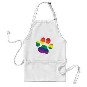 Gay Pride Paw Prints Schürze