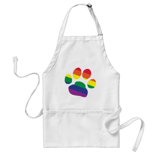 Gay Pride Paw Prints Schürze (Vorne)
