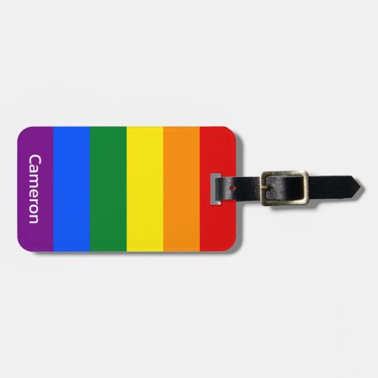 Gay Pride Personalisiert Gepäckanhänger (Vorderseite horizontal)