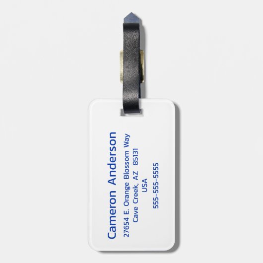 Gay Pride Personalisiert Gepäckanhänger (Rückseite vertikal)