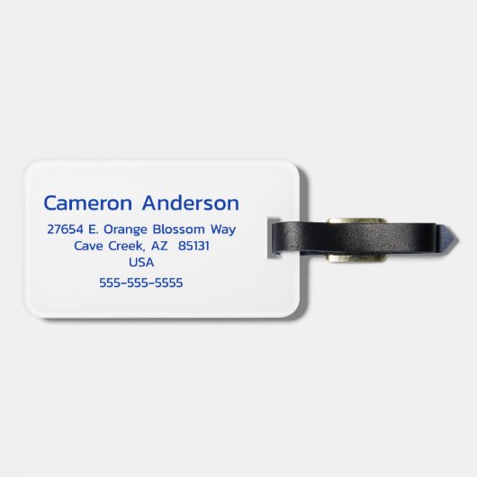 Gay Pride Personalisiert Gepäckanhänger (Rückseite horizontal)