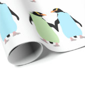 Gay Pride Pinguine halten Hände Geschenkpapier (Rolleneckpunkt)