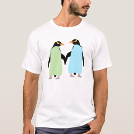 Gay Pride Pinguine halten Hände T-Shirt
