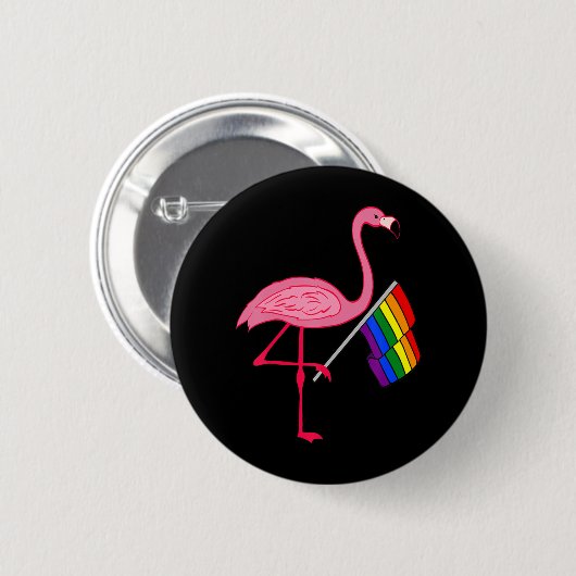 Gay Pride Pink Flamingo Lgbt Pride Month Geschenke Button (Vorne & Hinten)
