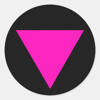 Gay Pride "PINK TRIANGLE" Runder Aufkleber