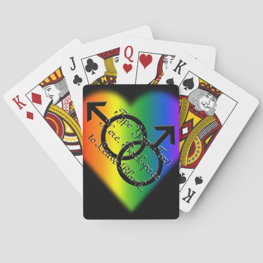 Gay Pride Playing Cards Custom Rainbow Love Cards Spielkarten (Rückseite)