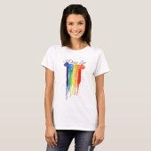 Gay Pride Poppy Blume Rainbow Wählen Sie Liebe T-Shirt (Vorne ganz)