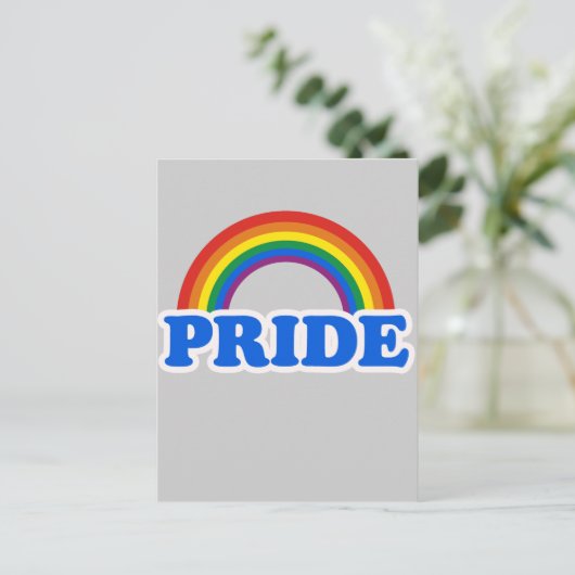 Gay Pride Postkarte (Stehend Vorderseite)