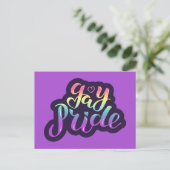 Gay Pride Postkarte (Stehend Vorderseite)