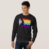 Gay Pride "Progress Flag" - Regenbogen Word 6 Sweatshirt (Vorne ganz)
