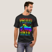 Gay Pride Proud Biker T-Shirt (Vorne ganz)
