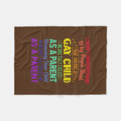 Gay Pride Proud Parent Mama Vater Elternquote Fleecedecke (Vorderseite (Horizontal))