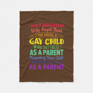 Gay Pride Proud Parent Mama Vater Elternquote Fleecedecke