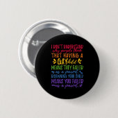 Gay Pride - Proud Parent Mom Dad Parenting Quote  Button (Vorne & Hinten)