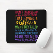 Gay Pride - Proud Parent Mom Dad Parenting Quote  Mousepad (Mit Mouse)