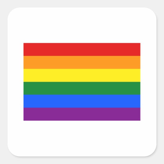 Gay Pride Quadratischer Aufkleber (Vorderseite)