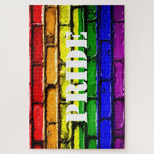 Gay Pride Rainbow Brick PUZZLE (Vertikal)
