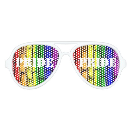 Gay Pride Rainbow Bricks Aviator Sun Brillen (Vorderseite)