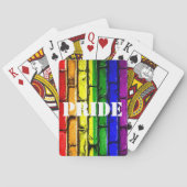Gay Pride Rainbow Bricks Spielkarten (Rückseite)