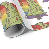 Gay Pride Rainbow Christmas Tree Geschenkpapier (Rolleneckpunkt)