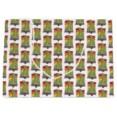 Gay Pride Rainbow Christmas Tree Große Geschenktüte (Vorderseite)