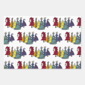 Gay Pride Rainbow Christmas Tree Muster Geschenkpapier Set (Vorderseite)