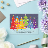 Gay Pride Rainbow Christmas Trees LGBT Acryleinladungen (In Situ (Hochzeit))