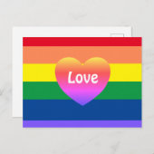 Gay Pride Rainbow Colorful Hecht LGBTQ Postkarte (Vorne/Hinten)