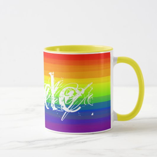 Gay Pride Rainbow Colors LGBT Geschenkidee Tasse (Rechts)