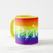 Gay Pride Rainbow Colors LGBT Geschenkidee Tasse (Vorderseite Links)