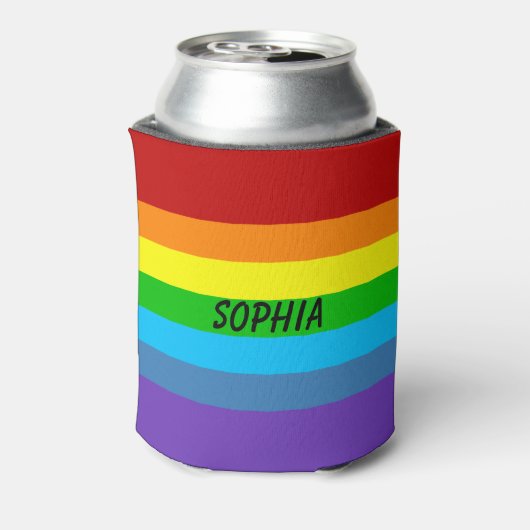 Gay Pride Rainbow Dose oder Flaschenhalter Individ Dosenkühler (Kanne Rückseite)