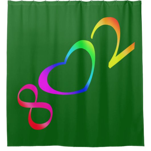 Gay Pride Rainbow Duschvorhang (Vorderseite)