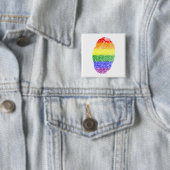 Gay Pride Rainbow Fingerprint Button (Beispiel)