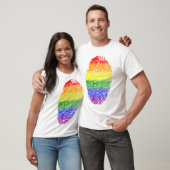Gay Pride Rainbow Fingerprint T-Shirt (Unisex)