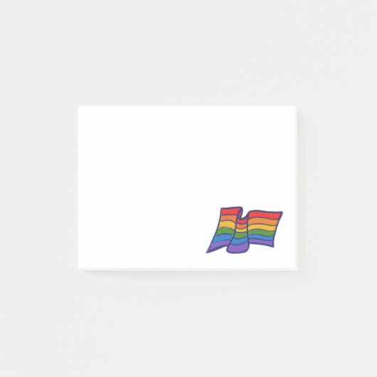 Gay Pride Rainbow Flag Art Post-it Klebezettel (Vorderseite)
