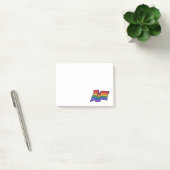 Gay Pride Rainbow Flag Art Post-it Klebezettel (Büro)