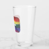 Gay Pride Rainbow Flag Benutzerdefinierter Text Glas (Links)