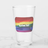 Gay Pride Rainbow Flag Benutzerdefinierter Text Glas (Vorderseite)