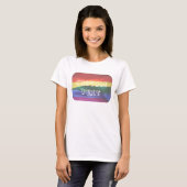 Gay Pride Rainbow Flag Benutzerdefinierter Text T-Shirt (Vorne ganz)