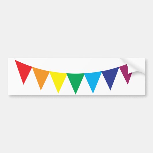 Gay pride rainbow flag bumper sticker autoaufkleber (Vorne)