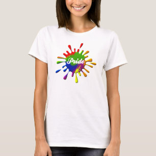 Gay Pride Rainbow Flag Colors Splash T-Shirt
