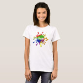 Gay Pride Rainbow Flag Colors Splash T-Shirt (Vorne ganz)