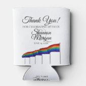 Gay Pride Rainbow Flag Gastgeschenk Hochzeit Viele Dosenkühler (Rückseite)