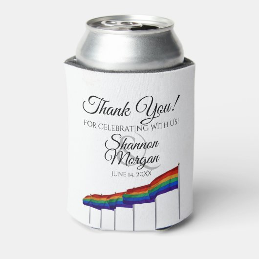 Gay Pride Rainbow Flag Gastgeschenk Hochzeit Viele Dosenkühler (Kanne Rückseite)