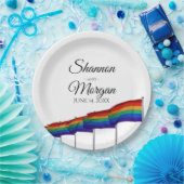 Gay Pride Rainbow Flag Hochzeitspapier-Teller Pappteller (Party)