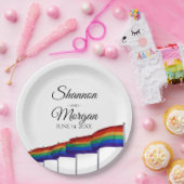 Gay Pride Rainbow Flag Hochzeitspapier-Teller Pappteller (Party)